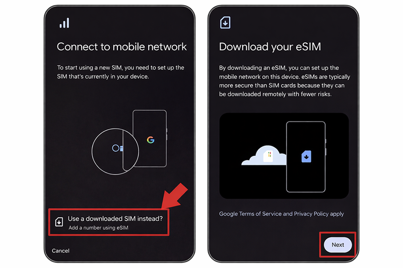 Google Pixel setup step 3