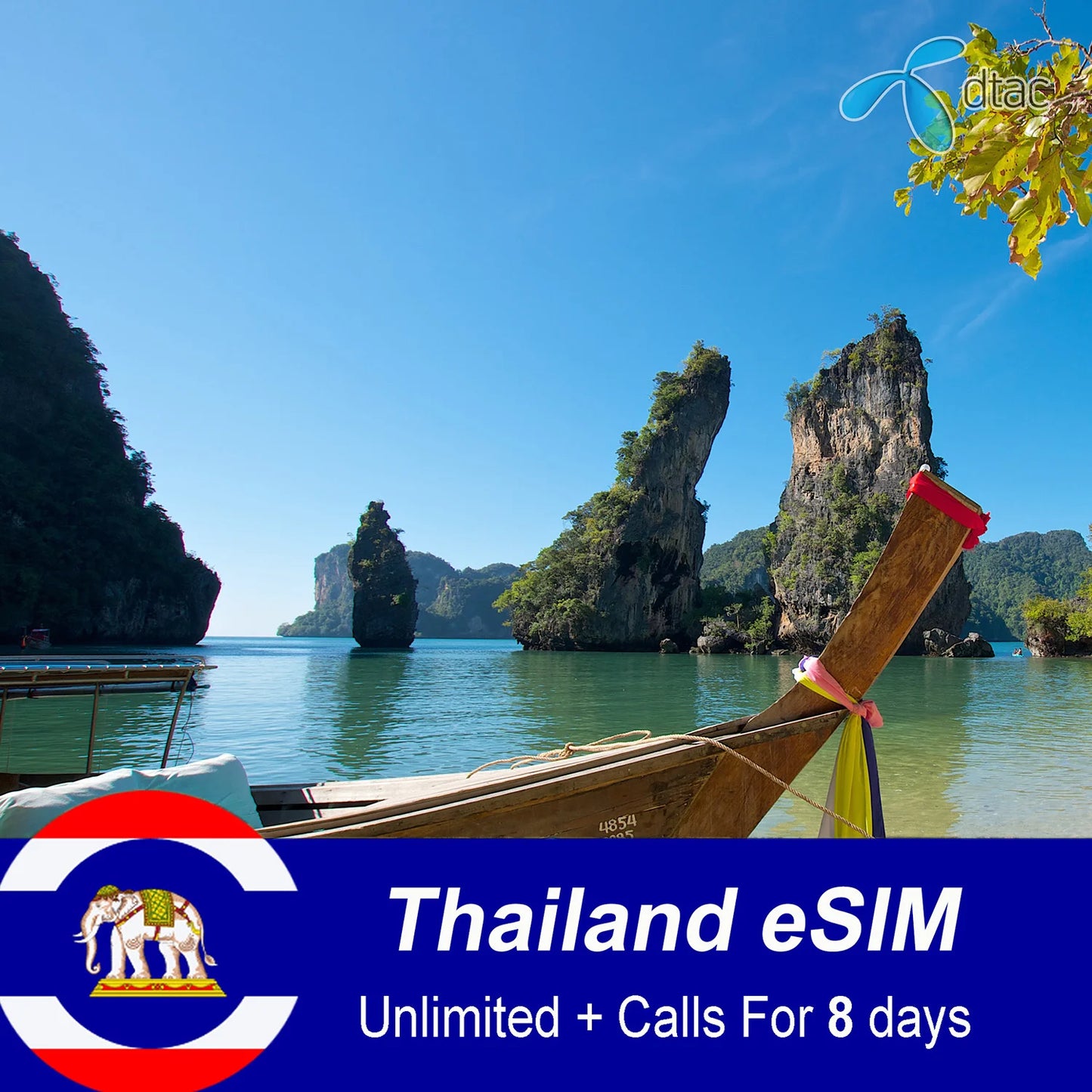 Thailand eSIM Unlimited Data For 8 Days
