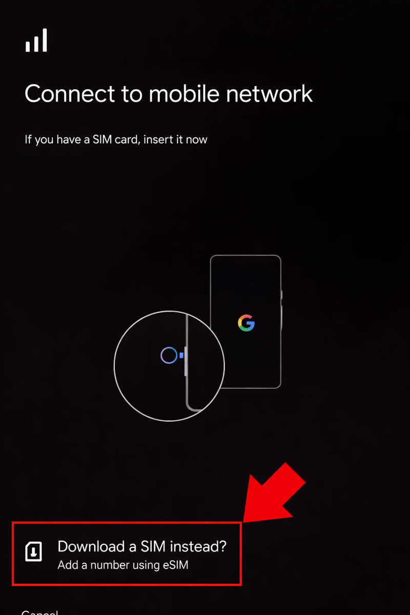 Google Pixel setup step 3