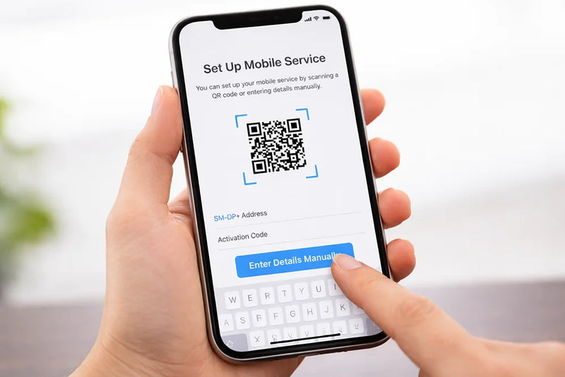 iPhone manual setup step 1