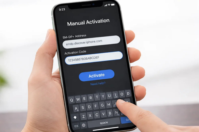 iPhone manual setup step 2