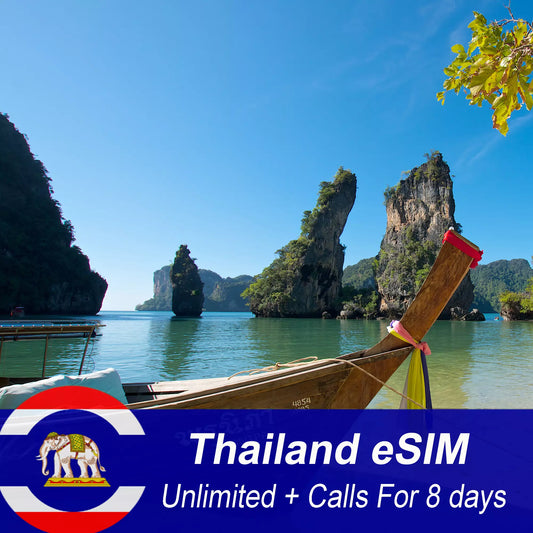 Thailand eSIM Unlimited Data For 8 Days