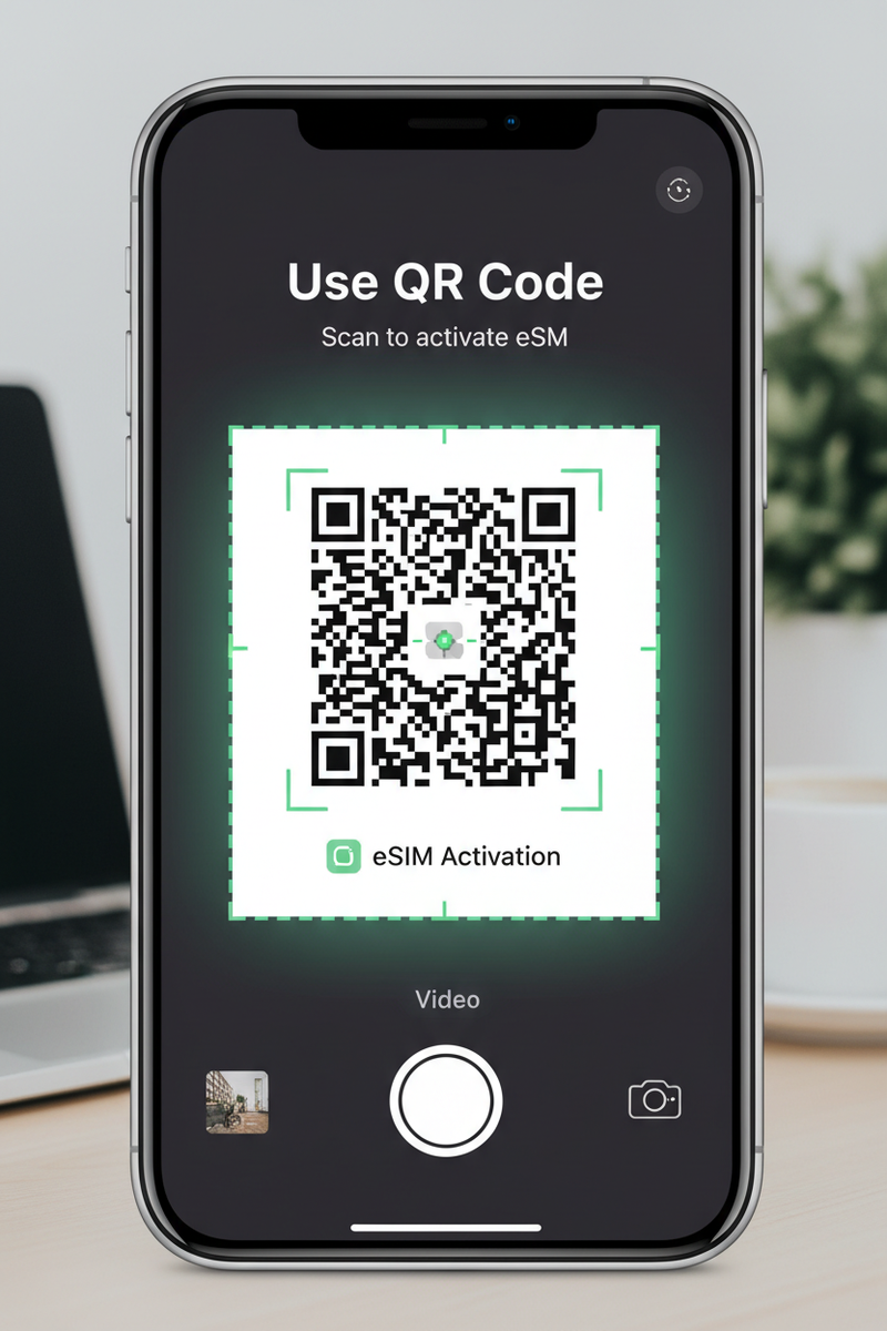 iPhone QR code setup step 3