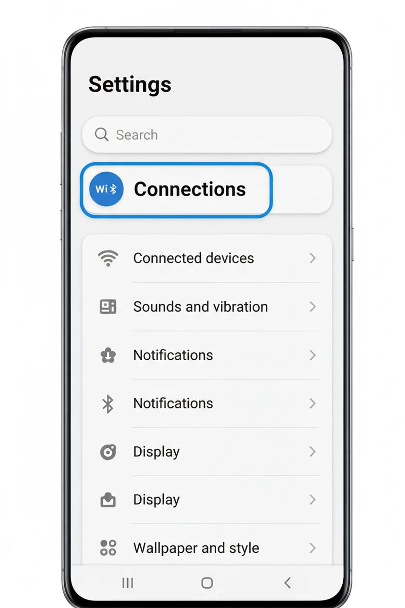 Samsung setup step 2