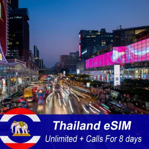 Thailand eSIM Unlimited + Calls For 8 days